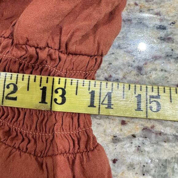 Old Navy Ruffled Off-The-Shoulder Smocked Henna Maxi Dress L Cottagecore - Picture 9 of 9